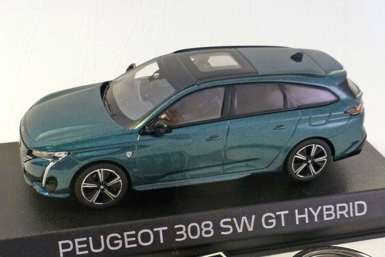 mu 1/43 vW[ 308 SW GT 2021 u[^bNNorev 1:43 Peugeot 308 SW GT 2021 Bleu-M?tallis?