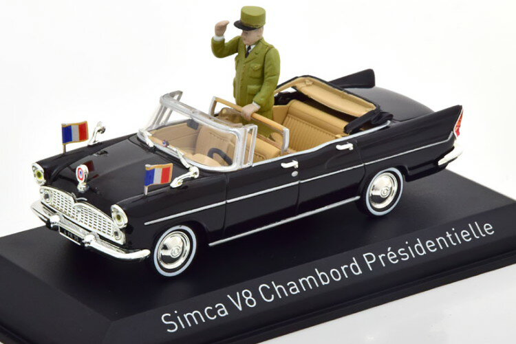 ノレブ 1/43 シムカ V8 シャンボール シャルル・ド・ゴール 1960 ブラックNorev 1:43 Simca V8 Chambord Charles de Gaulle 1960 black