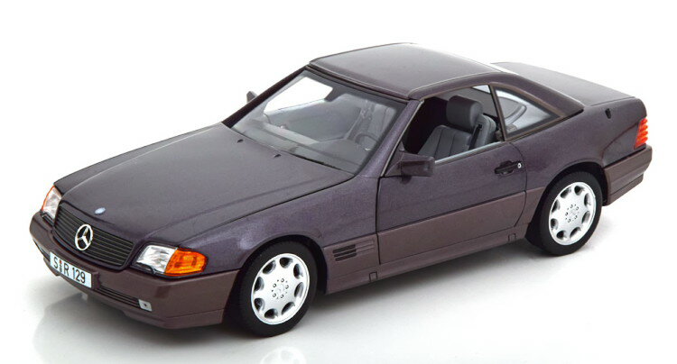 mu 1/18 ZfXExc 500 SL R129 O\n[hgbvt 1989-1995 ^bNp[v ZfXʔ Norev 1:18 Mercedes 500 SL R129 with removable Hardtop 1989-1995 purple-metallic special edition of Mercedes