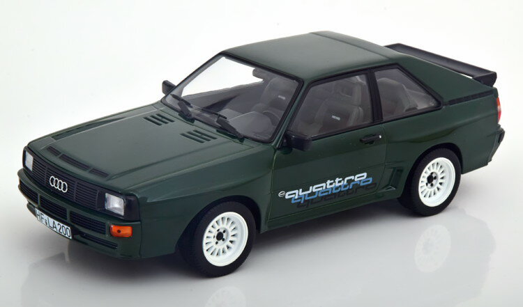 mu 1:18 AEfB X|[c Ng NgfJ[t 1985 _[NO[ 500 Norev 1:18 Audi Sport Quattro with Quattro Decal 1985 darkgreen Limited Edition 500 pcs