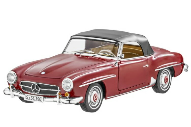 mu 1/18 ZfX xc 190 SL W121 1955-63N ~fBA bh Norev 1:18 Mercedes Benz 190 SL W121 year 1955-63 medium red