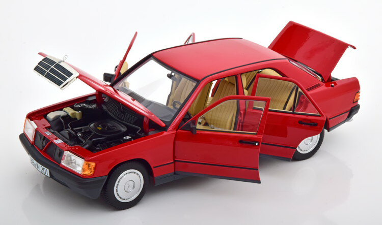 mu 1 18 ZfXExc 190E W201 VOi bh 1982Norev 1:18 Mercedes-Benz 190E W201 signal red 1982