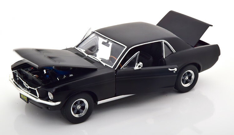 Greenlight Collectibles 1/18 フォード マスタング クーペ 映画 クリード 1967 マット ブラックGreenlight Collectibles 1:18 Ford Mustang Coupe from the movie Creed 1967 matt-black