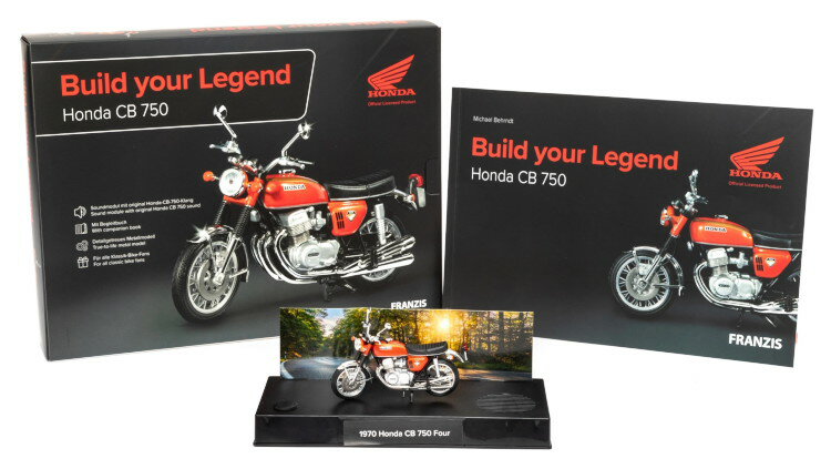 Franzis 1/24 ホンダ CB 750 レジェンドキット オレンジ/ブラックFranzis 1:24 Honda CB 750 Build your Legend Kit orange / black