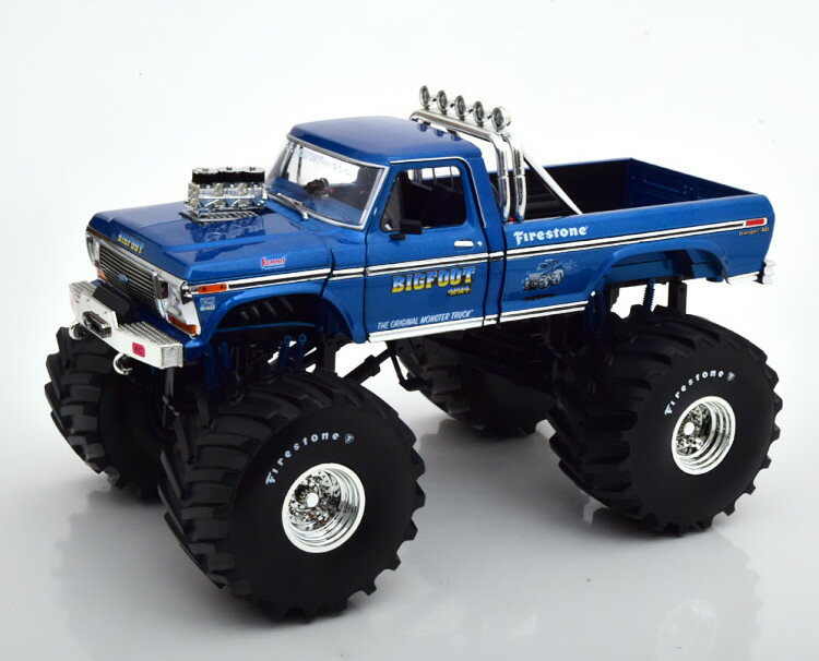Greenlight Collectibles 1/18 フォード F-250 モンスタートラック ビッグフット 66インチタイヤ 1974 メタリックブルー Greenlight Collectibles 1:18 Ford F-250 Monster Truck Big Foot with 66 Inch Tires 1974 bluemetallic