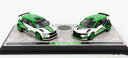 ABREX 1/43 シュコダ セット 2X ファビア R5 EVO #0 ショーカー 2017 + ファビア R5 EVO #0 ショーカー 2020 グリー...