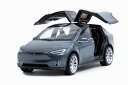 テスラ特注 1/18 テスラ モデルX グレーTesla Model X 開閉 ダイキャストモデル