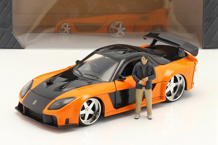 ジャダトイズ 1/24 マツダ RX-7 ワイドボディー 映画 ワイルド スピードX3 TOKYO DRIFT (2006) フィギュア付き ハン ルー 1995Jadatoys 1:24 Mazda RX-7 Widebody Movie: The Fast and the Furious: Tokyo Drift (2006) with figure Han Lue 1995