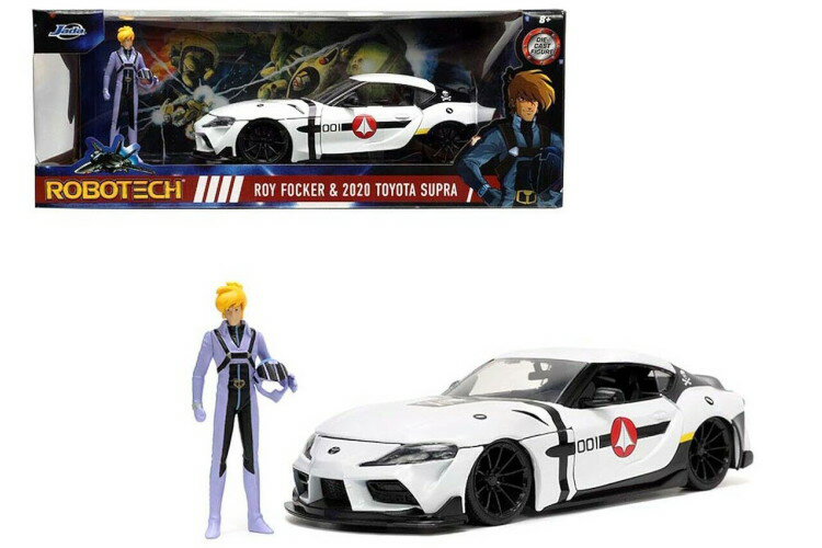 ジャダトイズ 1/24 トヨタ スープラ 2020 ロイ フォッカー フィギュア付き ロボテックJadatoys 1:24 Toyota Supra 2020 with figure Roy Focker TV series Robotech