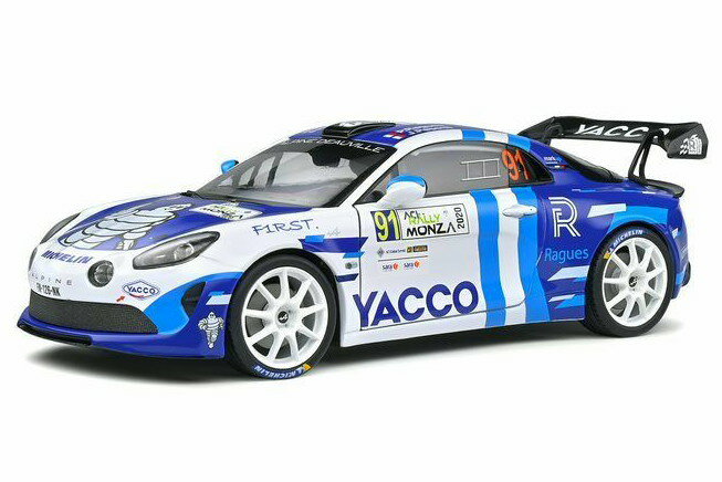 ソリド 1/18 アルピーヌ A110 ラリー RGT #91 優勝 RGT ラリーモンツァ 2020 ピエール・ラグ Solido 1:18 Alpine A110 Rally RGT #91 Winner RGT Rallye Monza 2020 Pierre Ragues Julien Pesenti