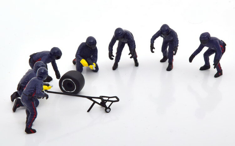 AJWI} 1/43 bhu sbg N[Zbg2 tBMA7 ANZT[ fJ[tAmerican Diorama 1:43 Red Bull Pit Crew Set 2 7 Figuren mit Zubeh?r mit Decals