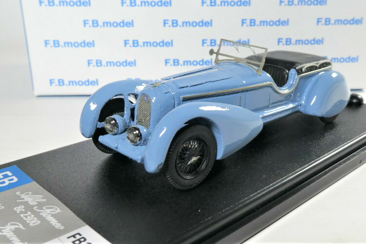 FB-MODEL 1/43 At@I 8C 2300 XpC_[ JbcFA tBS[j 1932 Cgu[ 100 FB-MODEL 1:43 ALFA ROMEO 8C 2300 SPIDER CARROZZERIA FIGONI 1932 LIGHT BLUE LIMITED 100 ITEMS