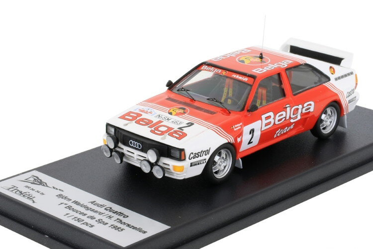 TROFEU 1/43 AEfB Ng A2 #2 ubN Xp 1985 rEfKhTROFEU 1:43 AUDI QUATTRO A2 #2 BOUCLES DE SPA 1985 BJ?RN WALDEGARD / HANS THORSZELIUS