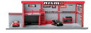 アメリカンジオラマ 1/64 ニスモ ガレージ ジオラマ レッド / グレーAmerican Diorama 1:64 Nismo Garage Diorama red / grey
