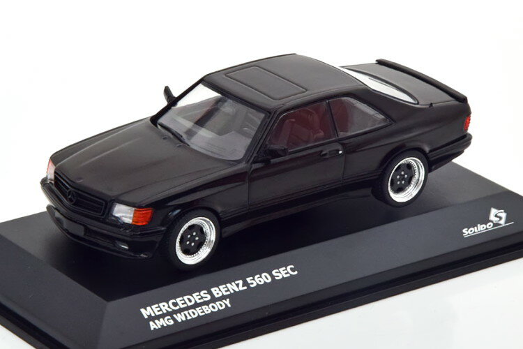 ソリド 1/43 メルセデス 560 SEC C126 AMG ワイドボディ ブラックSolido 1:43 Mercedes 560 SEC C126 AMG Widebody black