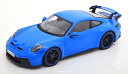 マイスト 1/18 ポルシェ 911 (992) GT3 2022 ブルー 開閉Maisto 1:18 Porsche 911 (992) GT3 2022 blue