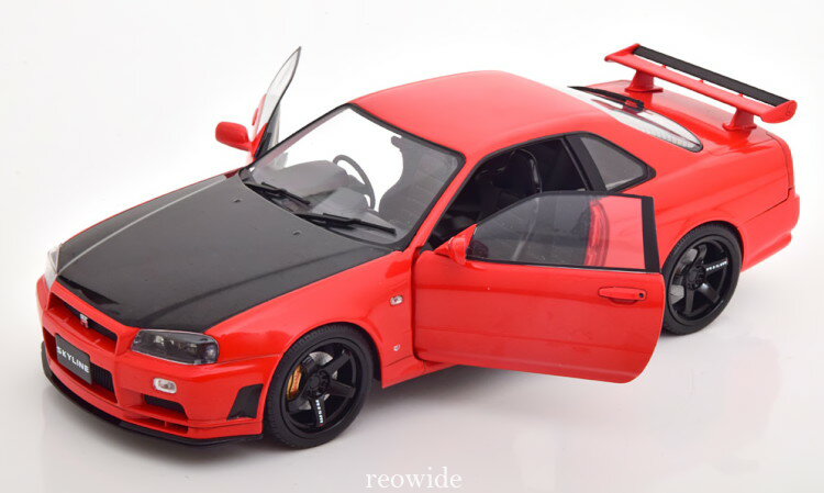 \h 1/18 Y XJCC GT-R (R34) 1999 bh ubN JSolido 1:18 Nissan Skyline GT-R (R34) 1999 red black