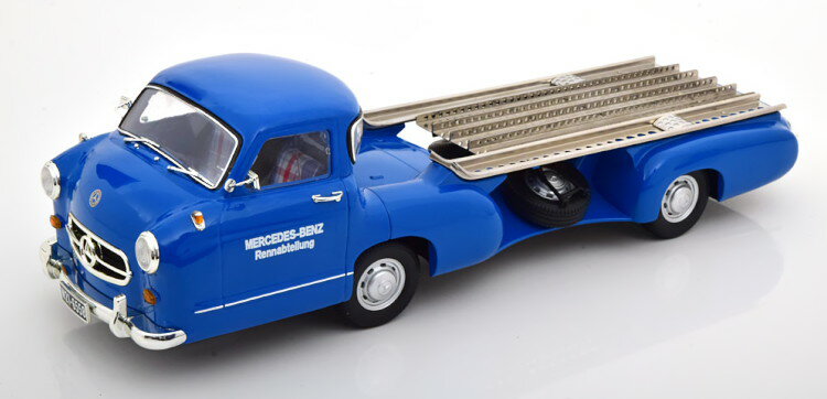 ベルク83 1/18 メルセデス レントランスポーター ブルー ワンダー 1955 ブルーWerk83 1:18 Mercedes Renntransporter blue wonder 1955 blue