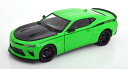 Ertl/Auto World 1/18 シボレー カマロ SS 1LE 2017 グリーン ブラック 開閉Ertl/Auto World 1:18 Chevrolet Camaro SS 1LE 2017 green black