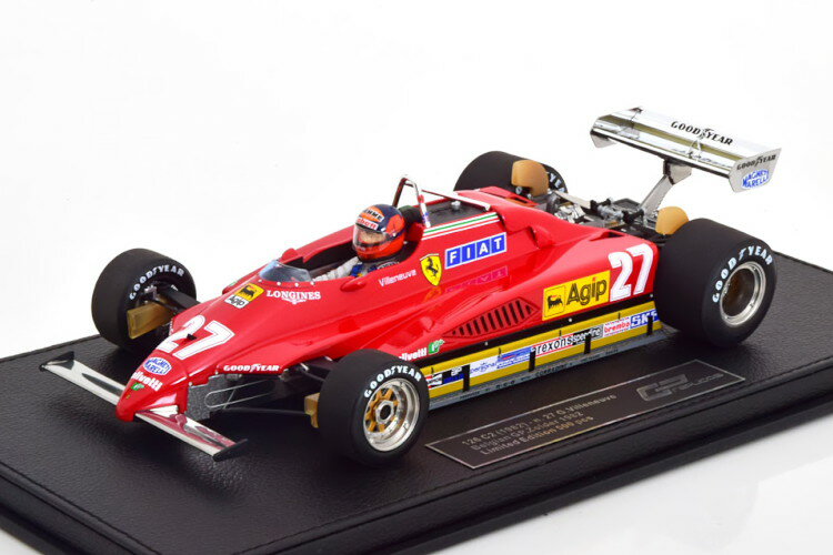 GP Replicas 1/18 フェラーリ126 C2 GP ベルギー 1982 ヴィルヌーヴ ドライバーフィギュア付き ショーケース付き 500台限定GP Replicas 1:18 Ferrari 126 C2 GP Belgium 1982 Villeneuve with driver figure and ShowCase Limited 500 pcs