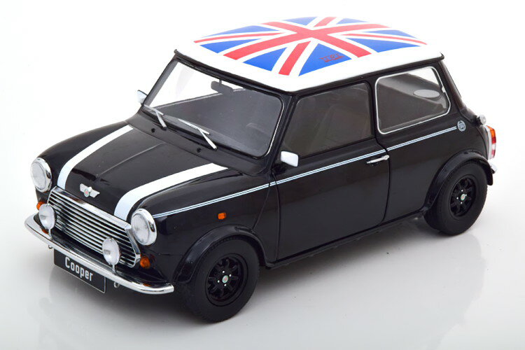 KK-Scale 1/12 ミニクーパー 左ハンドル ブラック/ホワイト ユニオンジャック 開閉KK-Scale 1:12 Mini Cooper LHD black white Union Jack