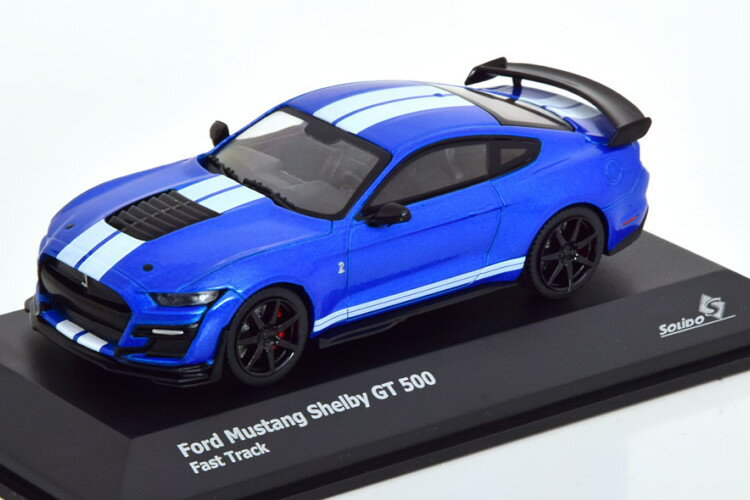 \h 1/43 tH[h }X^O VFr[ GT500 t@XggbN 2020 u[^bN/zCgSolido 1:43 Ford Mustang Shelby GT500 Fast Track 2020 bluemetallic white