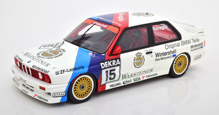 オットーモービル 1/12 BMW M3 E30 #15 DTM チャンピオン 1989 ヴァルシュタイナー ラヴァグリア 1999台限定 Otto Mobile 1:12 BMW M3 E30 No 15 DTM Champion 1989 Warsteiner Ravaglia Limited Edition 1999 pcs.