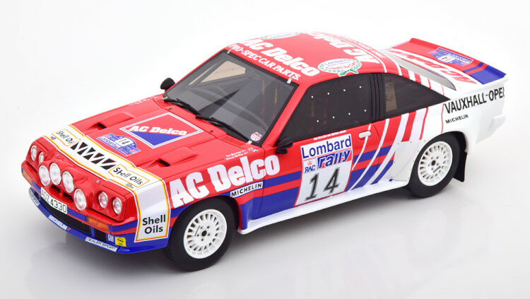 オットー 1/18 オペル マンタ 400 Gr.B #14 RAC ロンバード ラリー 1985 2000台限定Otto Mobile 1:18 Opel Manta 400 Gr.B No 14 RAC Lombard Rally 1985 Grindrod/McRae Limited Edition 2000 pcs