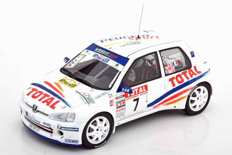 オットー 1/18 プジョー106 マキシ #7 ラリー・アンティーブ 2000 2500台限定Otto Mobile 1:18 Peugeot 106 Maxi No 7 Rally d Antibes 2000 Robert/Billoux Limited Edition 2500 pcs