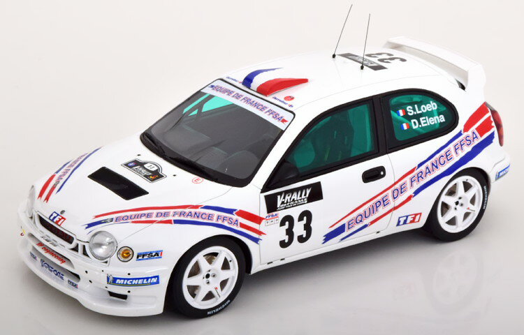 Ibg[ 1/18 g^ J[ WRC N 33 [ c[EhERX 2000OttO-mobile 1:18 TOYOTA - COROLLA WRC N 33 RALLY TOUR DE COURSE 2000 S.LOEB - D.ELENA WHITE