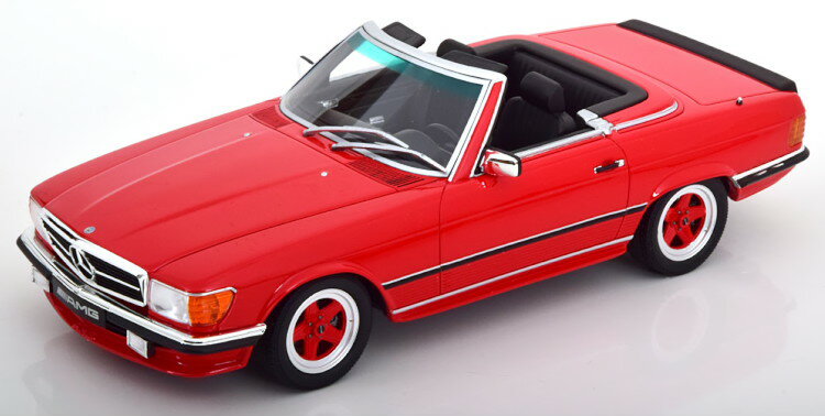 Ibg[ 1/18 ZfXxc SLNX 500 AMG (R107) KuI 1986 bhOttO-mobile 1:18 MERCEDES BENZ - SL-CLASS 500 AMG (R107) CABRIOLET 1986 RED