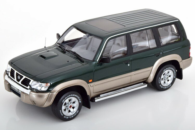 Ibg[[r 1/18 Y pg[ GR Y61 1998 O[^bN/Vo[O[ 3000Otto Mobile 1:18 Nissan Patrol GR Y61 1998 greenmetallic silvergrey Limited Edition 3000 pcs