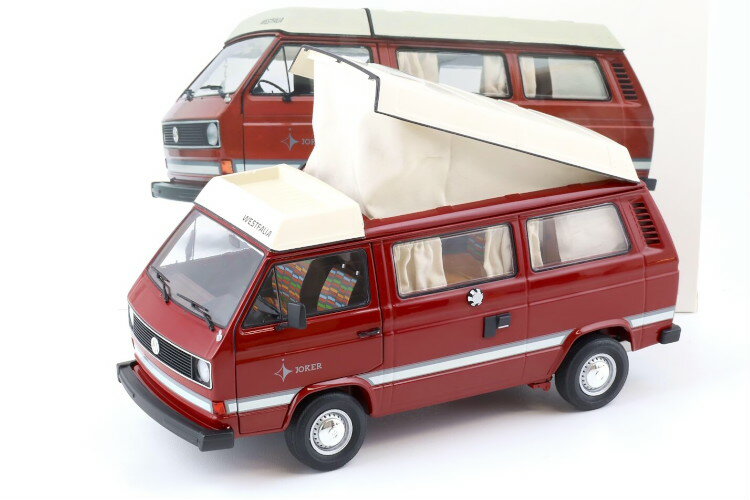 VR[ 1/18 tHNX[Q VW T3a EGXgt@A LsOJ[ W[J[ bh/zCg JSchuco 1:18 Volkswagen VW T3a Westfalia Camper Joker red / white