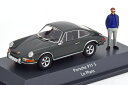 シュコー 1/43 ポルシェ 911 S ル マン フィギュア付き スティーブ マックイーン グレーSchuco 1:43 Porsche 911 S LeMans with figure Steve McQueen Gray