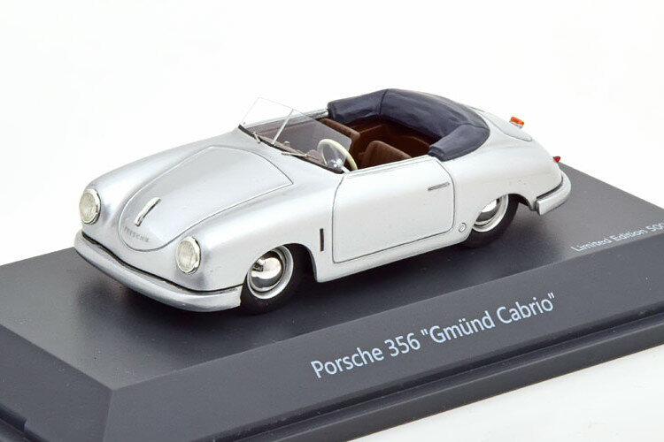 シュコー Pro.R 1/43 ポルシェ 356 グミュント コンバーチブル シルバー 500台限定Schuco Pro.R 1:43 Porsche 356 Gumyunto Convertible silver Limited Edition 500 pcs