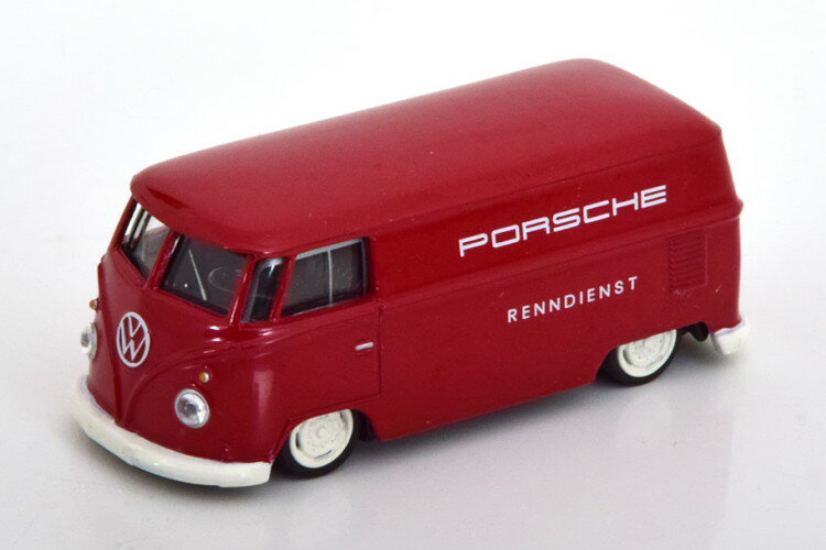 シュコー 1/64 フォルクスワーゲン T1 リーファーワーゲン ポルシェ レンディエンスト ローライダー レッドSchuco 1:64 Volkswagen T1 Lieferwagen Porsche Renndienst Lowrider red