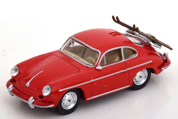 VR[ 1/64 |VF 356 J 2 XL[ bhSCHUCO 1:64 Porsche 356 Carrera 2 Ski red