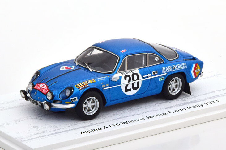 Xp[N 1/43 m[ As[k A110 1600 D [eJ 1971 Spark 1:43 Renault Alpine A110 1600 Winner Rally Monte Carlo 1971 Andersson/Stone