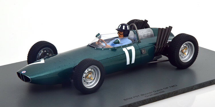 Xp[N 1/18 BRM P57 D I_Ov [h`sI 1962 Spark 1:18 BRM P57 Winner GP Netherland World Champion 1962 Hill