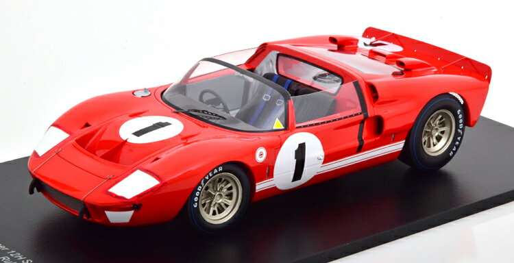 スパーク 1/18 フォード GT40 #1 優勝 セブリング12時間レース 1966 マイルズ RubySpark 1:18 Ford GT40 X1 Winner 12h Sebring 1966 Miles Ruby