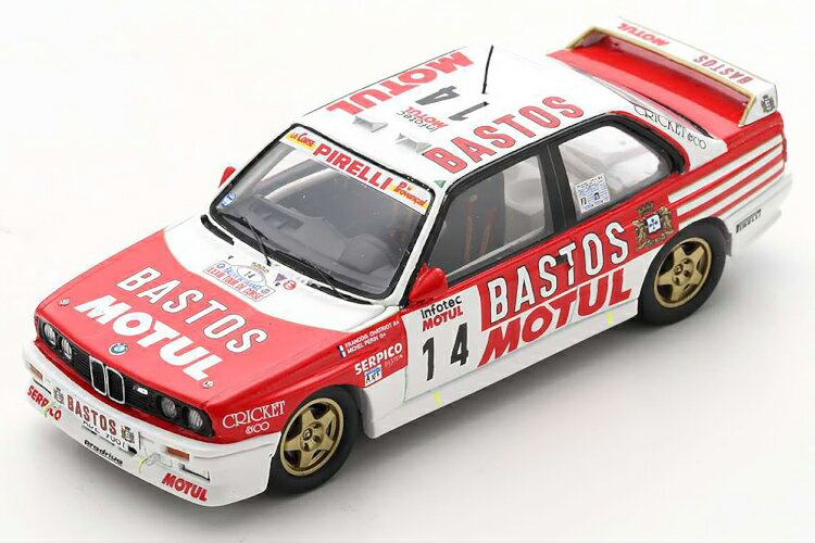 Xp[N 1/43 BMW M3 E30 #14 c[hRX 1989 400Spark 1:43 BMW M3 E30 No 14 Tour de Corse 1989 Chatriot Perin Limited Edition 400 pcs