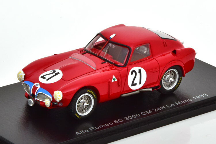 スパーク 1/43 アルファロメオ 6C 3000 CM 21 ル マン24時間レース 1953Spark 1:43 Alfa Romeo 6C 3000 CM No 21 24h Le Mans 1953 Sanesi Carini