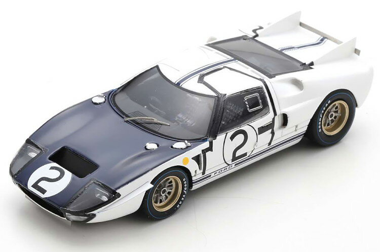 スパーク 1/43 フォード GT40 MK 2 #2 ル・マン24時間レース 1965 ヒル エイモンSpark 1:43 Ford GT40 MK 2 No 2 24h Le Mans 1965 Hill Amon