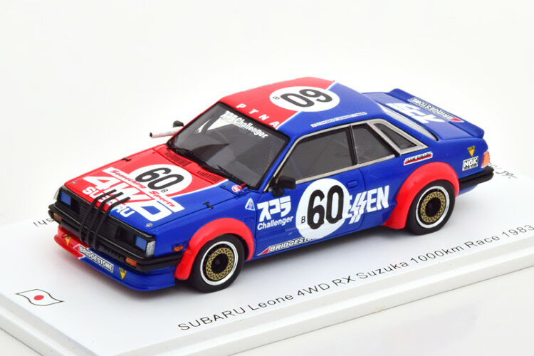 Xp[N 1/43 Xo I[l 4WD RX #60 1000km 鎭 1983 500Spark 1:43 Subaru Leone 4WD RX No 60 1000km Suzuka 1983 Shimizu/Takaoka/Itabashi Limited Edition 500 pcs