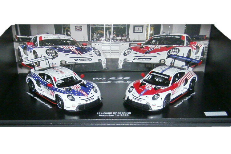 スパーク 1/43 ポルシェ 911 RSR 12時間 セブリング 2020 2台セット 911 912 300台限定Spark 1:43 Porsche 911 RSR 12h Sebring 2020 2-Car set 911 912 Limitation 300 pcs.