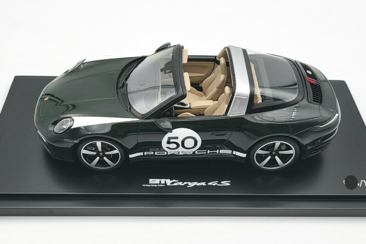 スパーク 1/18 ポルシェ 911 (992) タルガ 4S 50 ヘリテージ エディション ブリュースター グリーン 100台限定Spark 1:18 Porsche 911 (992) Targa 4S 50 Heritage Edition brewster green Limitation 100 pcs.