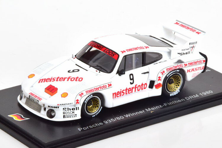 Xp[N 1/43 |VF 935/80 D DRM }Cc tBe 1980 EHN 500Spark 1:43 Porsche 935/80 Winner DRM Mainz-Finthen 1980 Wollek Limited Edition 500 pcs