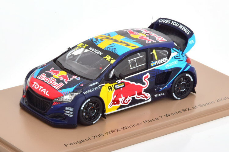 Xp[N 1/43 vW[ 208 WRX D [X 7 [h RX XyC 2020 bhu nZSpark 1:43 Peugeot 208 WRX Winner Race 7 World RX Spain 2020 Red Bull Hansen/Dupr?/Griesemann