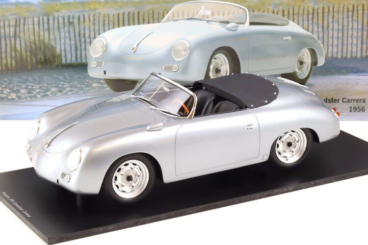 スパーク 1/12 ポルシェ 356 スピードスター カレラ 1956 シルバーグレーメタリックSpark 1:12 Porsche 356 Speedster Carrera 1956 silver-grey metallic