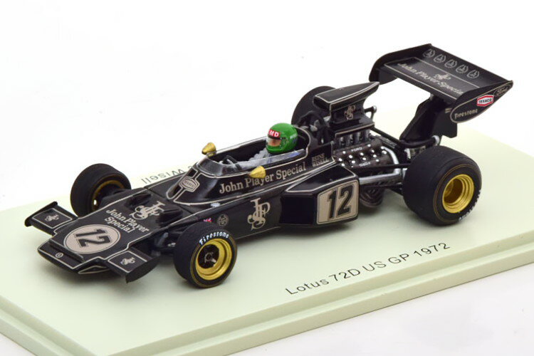 Xp[N 1/43 [^X 72D AJGP 1972 JPS EBZSpark 1:43 Lotus 72D GP USA 1972 JPS Wisell